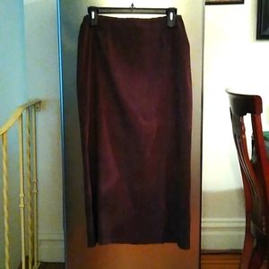 Norton Studio chocolate brown faux suede skirt, Size 12🤩